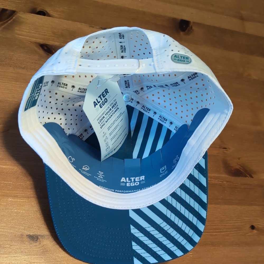 Alter Ego Blue and White Men's Cap - Picture 4 of 4